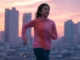 Early morning jogger embracing a viral routine for success